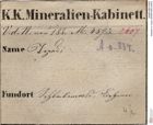 Etiketten zu Topas (NHMW-MIN-Ao834)